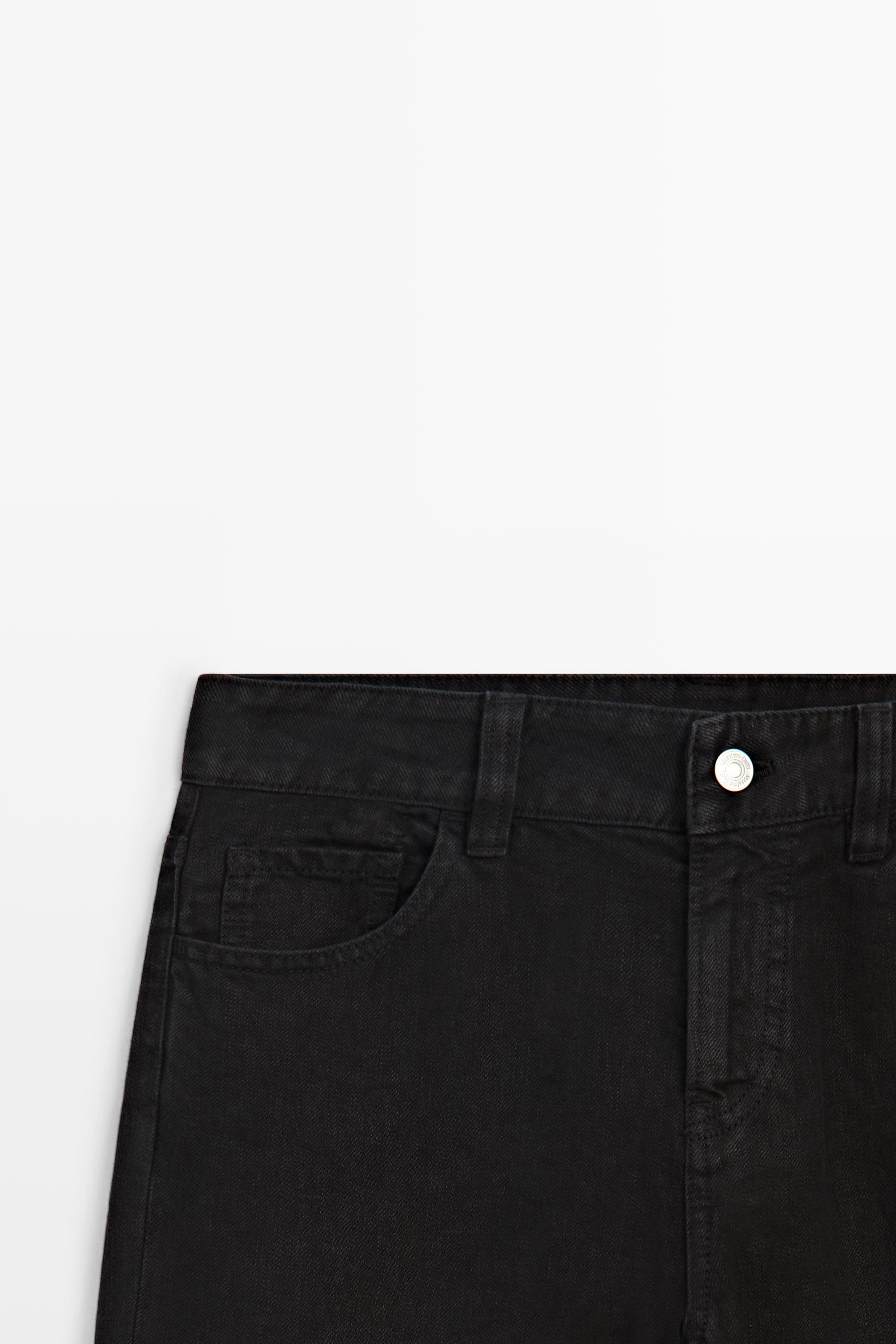 Low-rise cropped straight-leg jeans